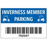 Barcoded Code 128 Parking Permits 2 x 3